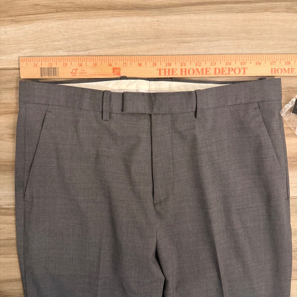 Theory Mens Cody 2 Dress Pants Silver Heather Suit Trousers F061203R Size 33 - Picture 6 of 7